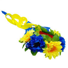 Обруч-вінок "Український" 0205-710 з об'ємними квітами (0205-710)