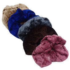 Дитячі резинки для волосся об'ємні 0304-214 велюрові 12 штук (0304-214)