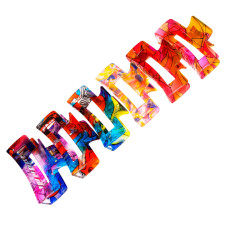 Краб для волосся "Абстракція" 0403-1044, 6 штук (0403-1044)