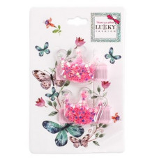 Дитячі шпильки для волосся "Корона" T18456(Pink) (T18456(Pink))