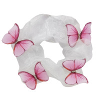 Дитяча резинка для волосся «Повітряний Метелик» 0303-848 рожева (0303-848)