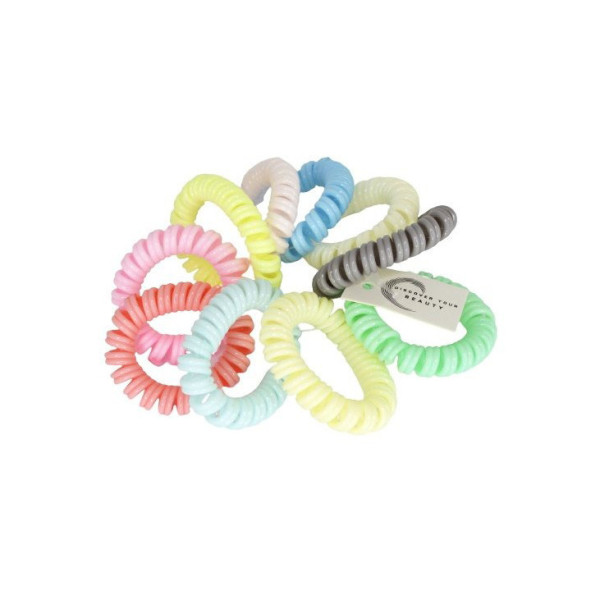 Дитяча резинка-пружинка для волосся 0308-871 різнокольоровий, набір 10 шт (0308-871)