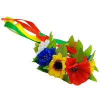 Обруч-вінок "Український" 0205-005 з об'ємними квітами (0205-005)