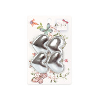 Затискач дитячий для волосся "Сердечко" T18547(срібний) (T18547(срібний))