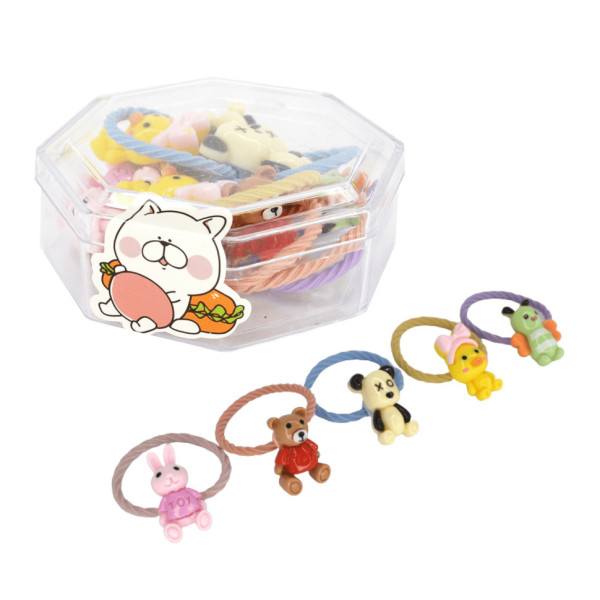 Дитячі резинки для волосся "Веселі тваринки" 0108-308 в коробочці міні (0108-308)