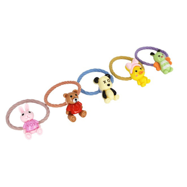 Дитячі резинки для волосся "Веселі тваринки" 0108-308 в коробочці міні (0108-308)