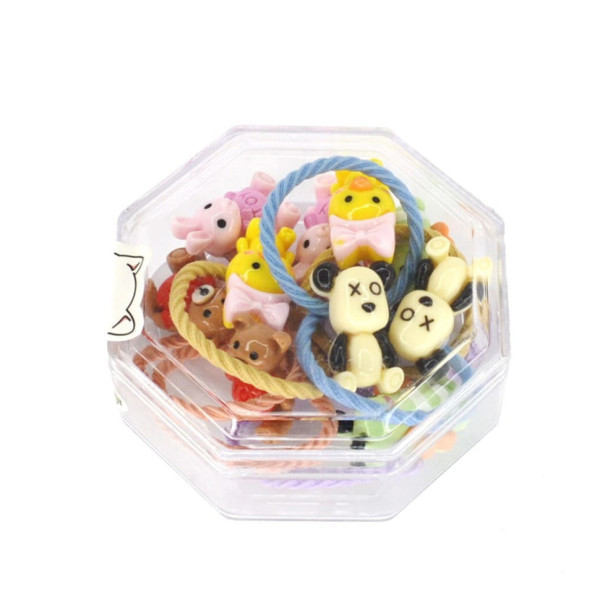 Дитячі резинки для волосся "Веселі тваринки" 0108-308 в коробочці міні (0108-308)