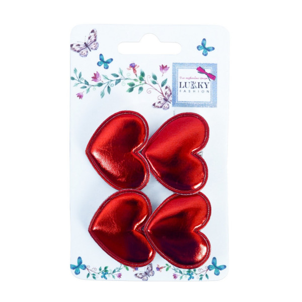 Затискач дитячий для волосся "Сердечко" T18547(червоний) (T18547(червоний))