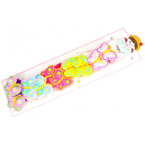 Резинка для волосся дитяча "Метелики" 0108-412, 10 штук (0108-412)