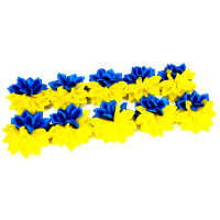 Набір для дівчаток Бант жовто-синій на гумці 0108-369, 10 шт. (0108-369)