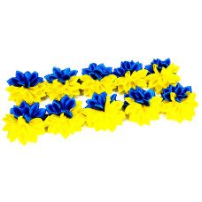 Набір для дівчаток Бант жовто-синій на гумці 0108-369, 10 шт. (0108-369)