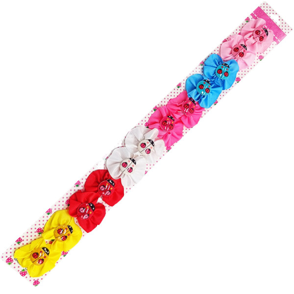 Дитячі резинки для волосся «Божа Корівка» 0108-125, 6 пар (0108-125)