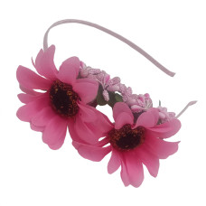 Ободок для волосся "Гербера" 0206-328-3 рожева (0206-328-3)