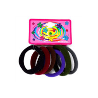 Дитяча резинка для волосся 0301-1124-2 різнокольоровий, темні кольори, набір 6 шт (0301-1124-2)