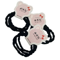 Дитяча резинка для волосся 0301-718 чорний з блиском, набір 60 шт (0301-718)