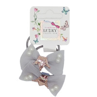 Дитяча резинка для волосся "Корона" T18533(ніжно-сірий) (T18533(ніжно-сірий))