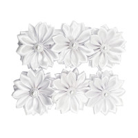 Набір резинок для волосся "Гербера" 0108-387, 6 штук, білий (0108-387)