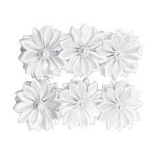 Набір резинок для волосся "Гербера" 0108-387, 6 штук, білий (0108-387)