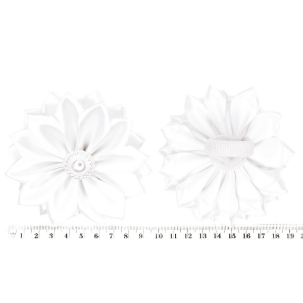 Набір резинок для волосся "Гербера" 0108-387, 6 штук, білий (0108-387)