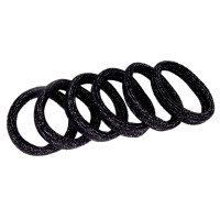 Резинки для волосся Чорна з блиском-2 0307-1113-2, 50 шт (0307-1113-2)