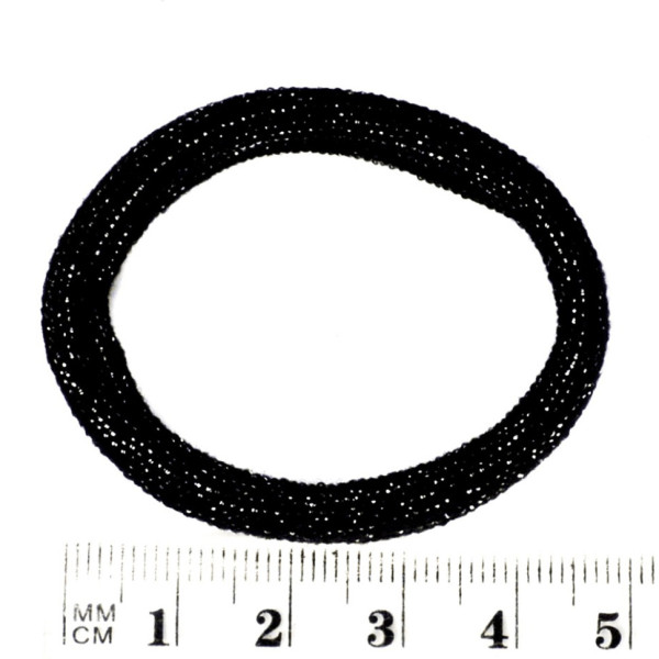 Резинки для волосся Чорна з блиском-2 0307-1113-2, 50 шт (0307-1113-2)