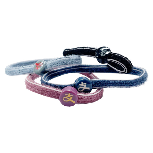 Дитяча резинка для волосся "Різнокольорова емблема" 0301-561 набір 10 шт (0301-561)