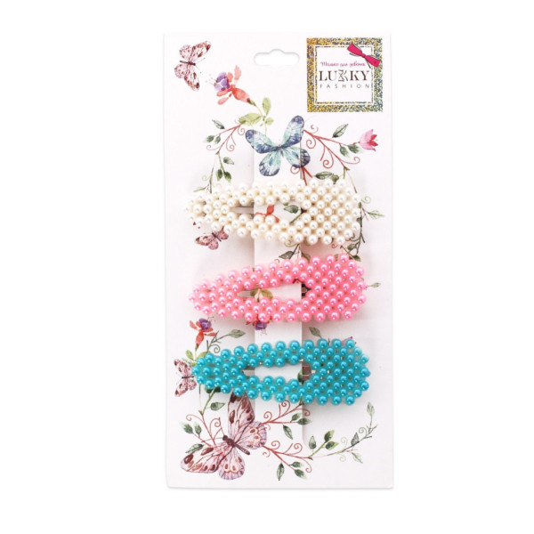 Затискач дитячий для волосся T19584, 3 штуки (T19584)