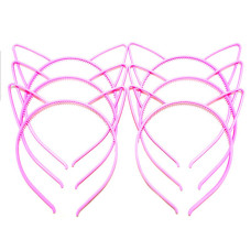 Набір дитячих обручів для волосся Вуха рожеві 0106-204-1, 12 шт (0106-204-1)