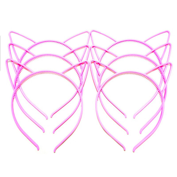 Набір дитячих обручів для волосся Вуха рожеві 0106-204-1, 12 шт (0106-204-1)