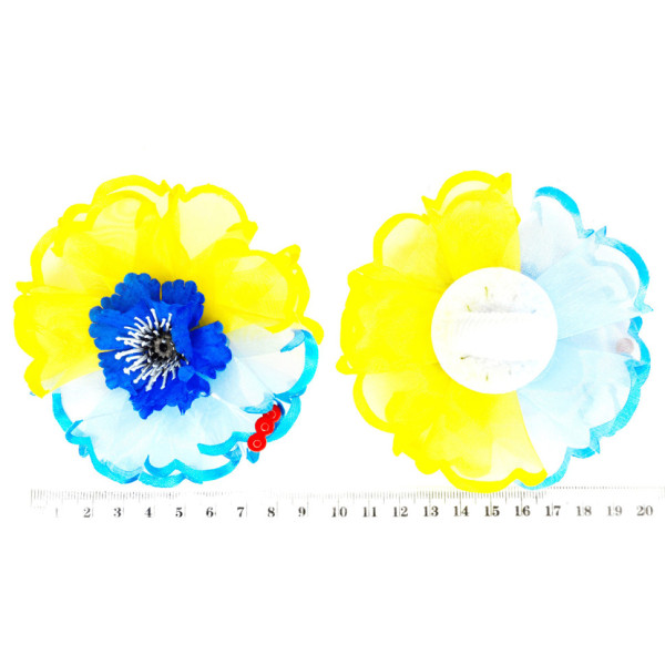 Набір для дівчаток Бантики патріотичні з волошкою 0108-379, 10 шт (0108-379)