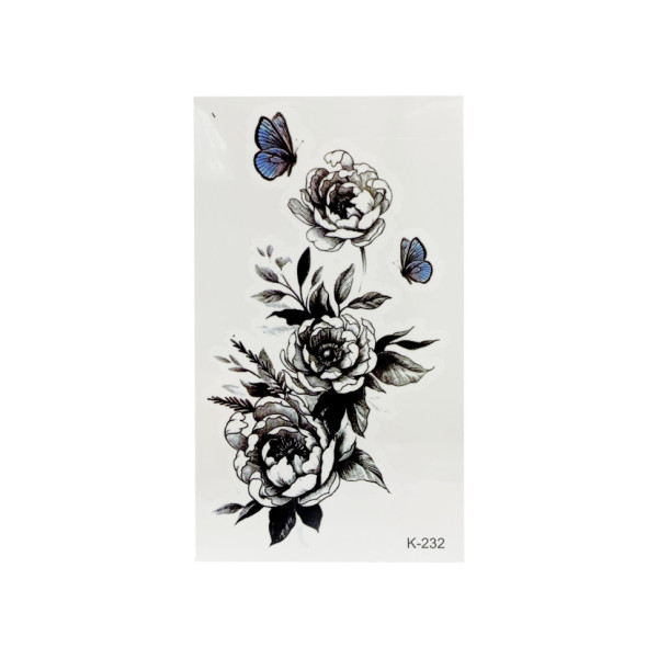 Временные тату "Цветы" QQ+K(K) Bambi