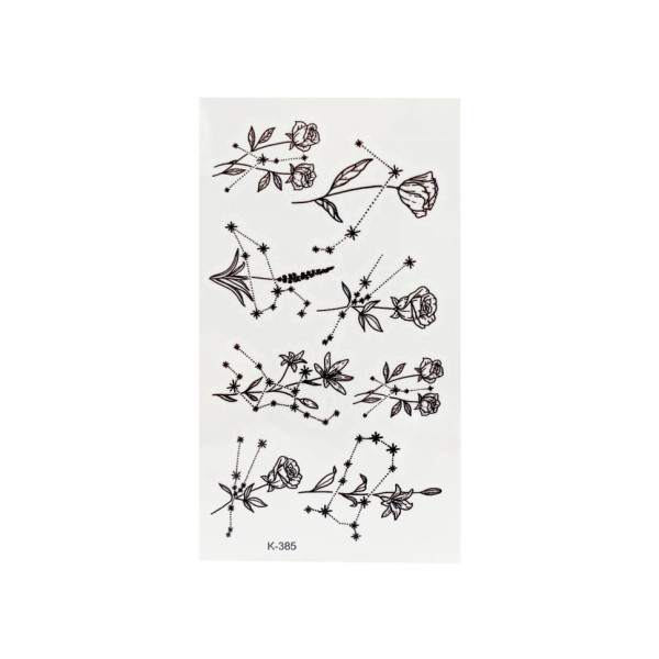 Временные тату "Цветы" QQ+K(K) Bambi