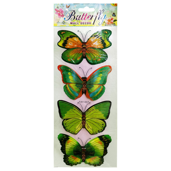 Наклейка Бабочка 329 ST-S(007) 4 шт для декора