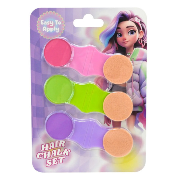 Дитяча косметика "Крейда для волосся" UKR2411, 3 кольори (UKR2411)