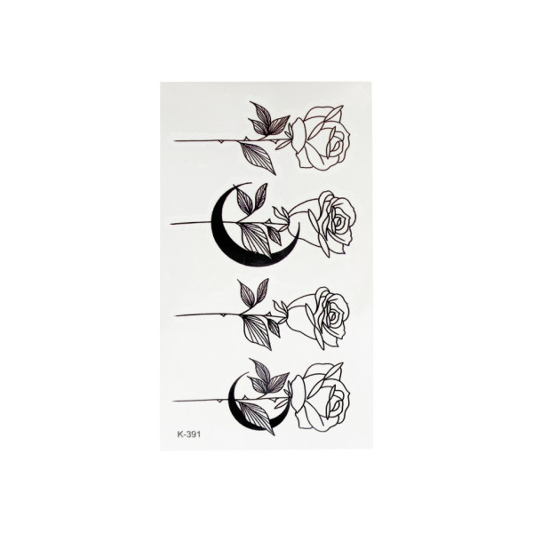 Временные тату "Цветы" QQ+K(K) Bambi