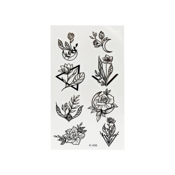 Временные тату "Цветы" QQ+K(K) Bambi
