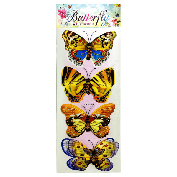 Наклейка Бабочка 329 ST-S(024) 4 шт для декора