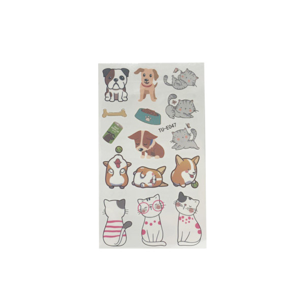 Тимчасові тату "Tattoo" TU, розмір аркуша 6 х 10,5 см