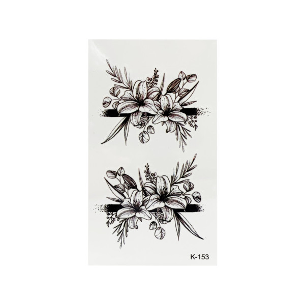 Временные тату "Цветы" QQ+K(K) Bambi