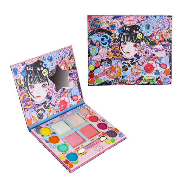 Дитяча палетка тіней для повік IG2943, 12 кольорів, з аплікатором (IG2943)