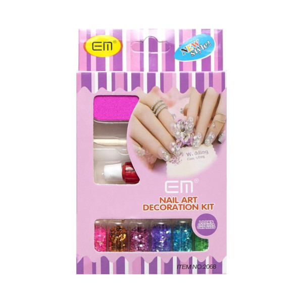 Набір для декорування нігтів Блискітки Мікс Bambi 2068BT