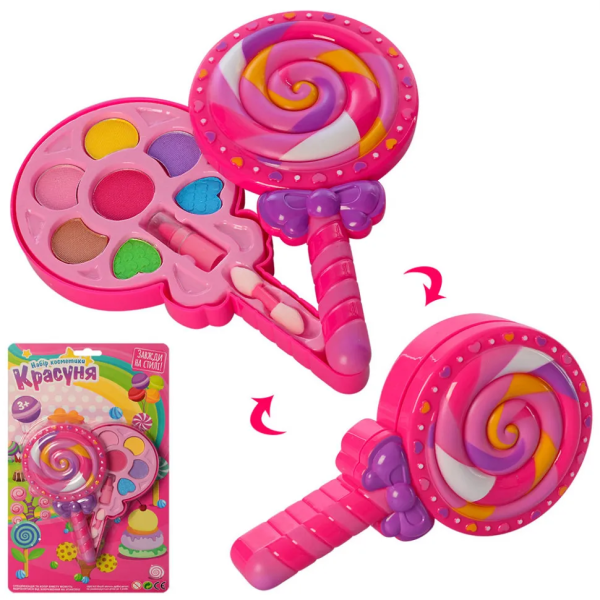 Косметика детская M 4451 UA помада, тени, кисточка