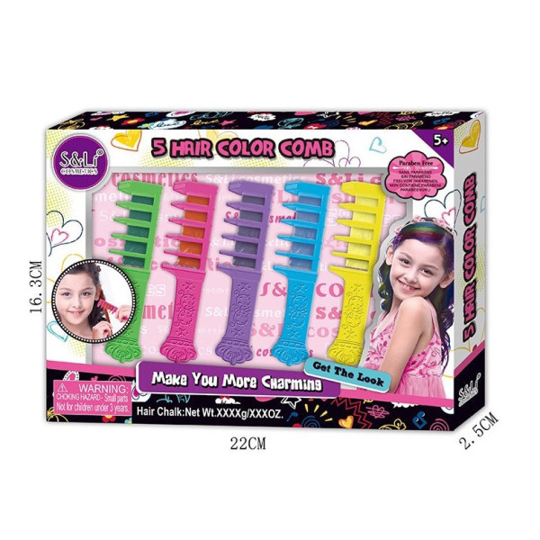 Набор мелков для волос S22765 с расческой