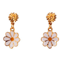 Дитячі сережки "Fashion ромашки" T24626 біло-жовтий (T24626)