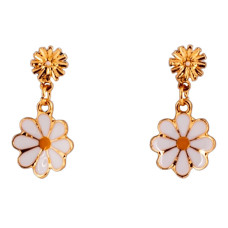Дитячі сережки "Fashion ромашки" T24626 біло-жовтий (T24626)
