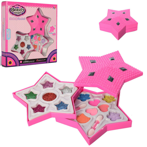 Косметика 10939E3 звезда, 2 яруса, тени, блеск, кисточки