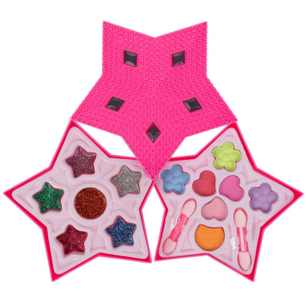 Косметика 10939E3 звезда, 2 яруса, тени, блеск, кисточки