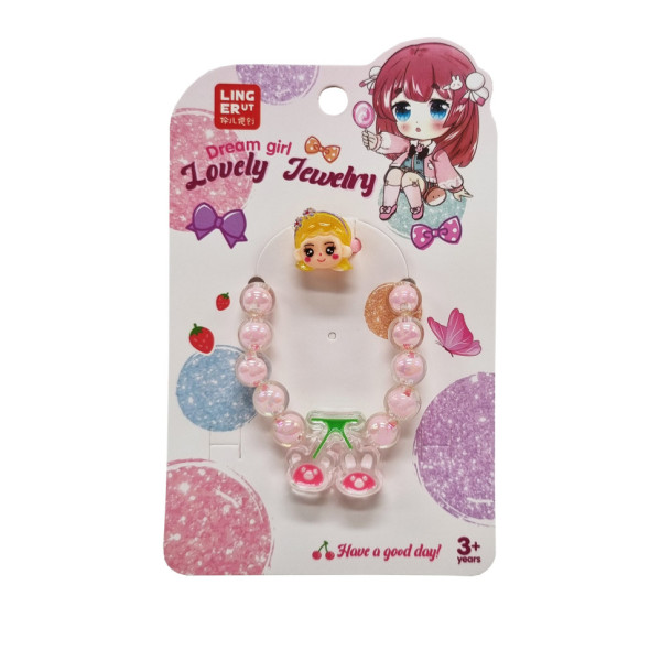 Детская бижутерия B4329 браслет и кольцо