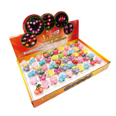 Дитяче колечко "Фрукти-Разноманітні" 12-53 що світиться, різнокольорові (12-53)