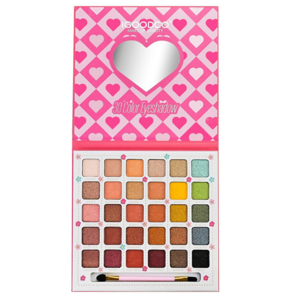 Дитяча палетка тіней для повік IG3125, 30 кольорів, з пензликом (IG3125)